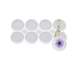 Molde silicona 8 circulos lisos grandes